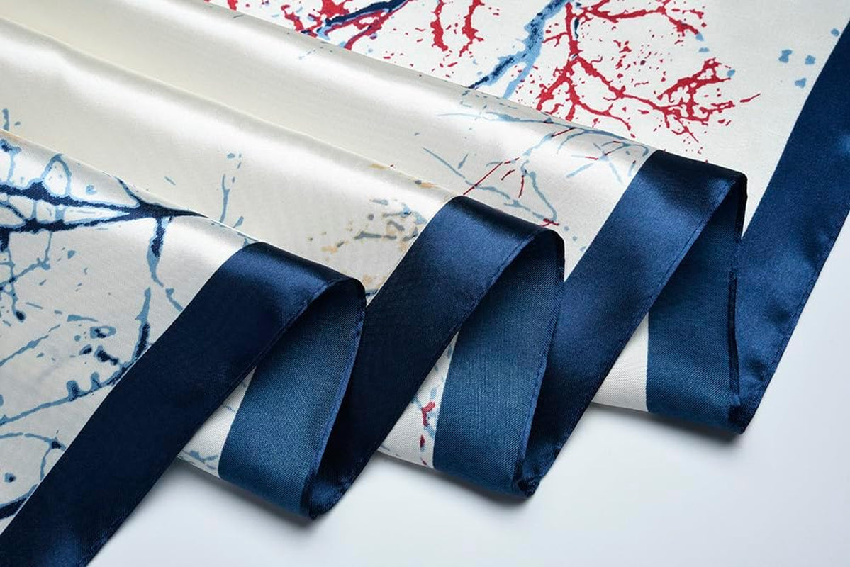 35 X 35 Satin Square Scarf for Women, Silk-Feel Hair Wrap, Large Bandana, Neck Wrap, Headscarf & Fashion Accessory