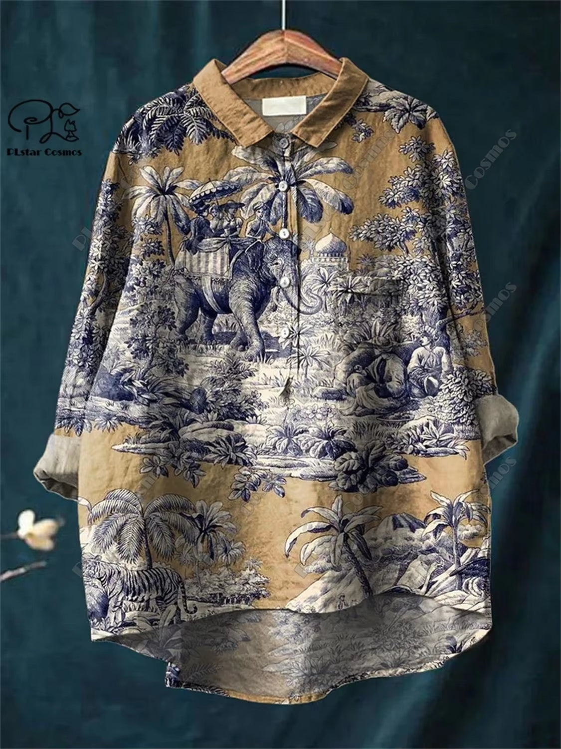 3D Floral Open Tube Shirt for Bold Summer Vibes