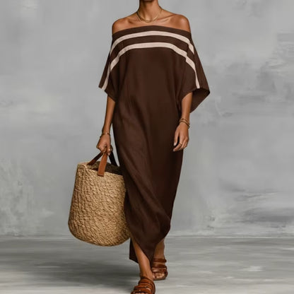 Beach Style Long Sleeve Maxi Dress