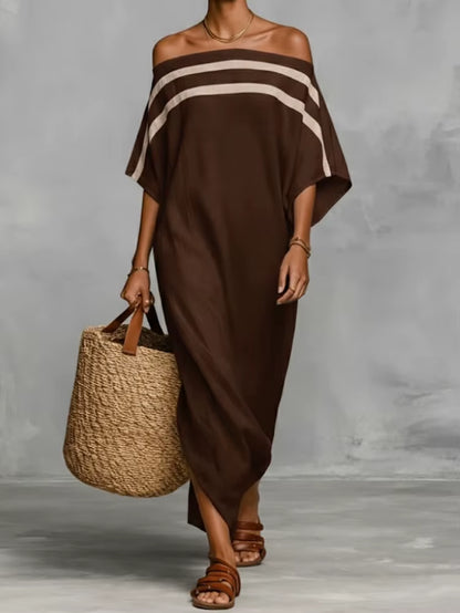 Beach Style Long Sleeve Maxi Dress