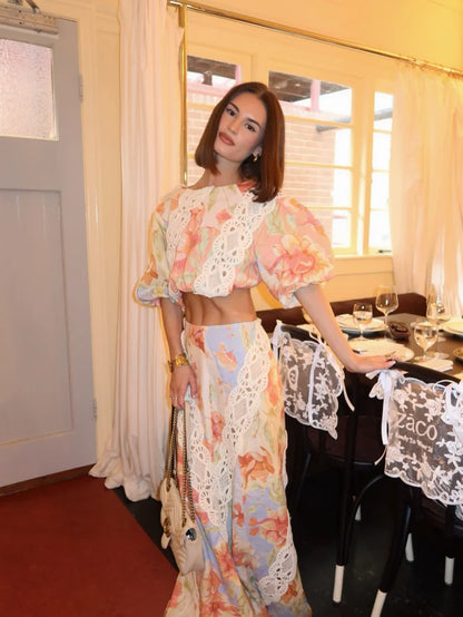 Summer Backless Print Dress for Women