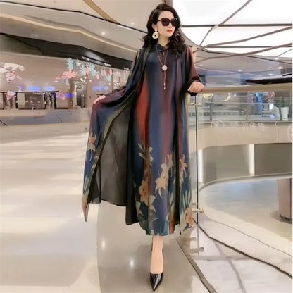 Elegant Print Two-Piece Summer Dress Set for Women