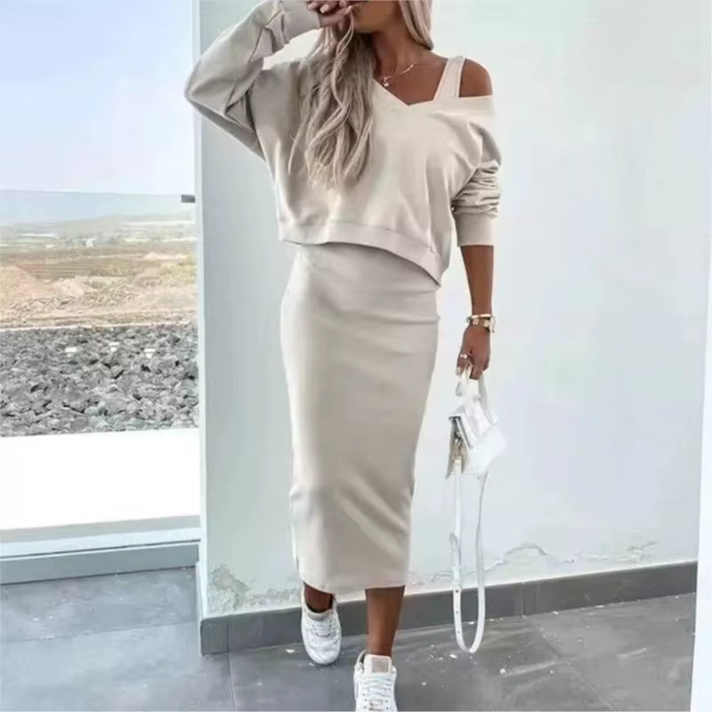 Two Piece-Set Knit Dress