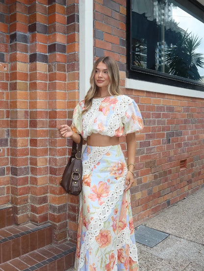 Summer Backless Print Dress for Women