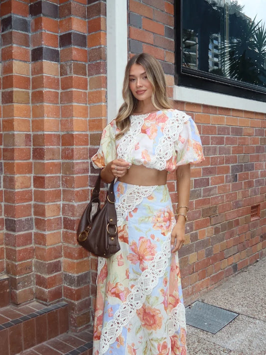 Summer Backless Print Dress for Women